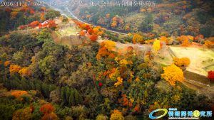 紅葉に包まれた 天空の城 岡城 -大分県-  20161117 vol.15 Aerial in drone the Oka castle/Okajou 4K Photo