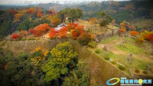 紅葉に包まれた 天空の城 岡城 -大分県-20161117 vol.9 Aerial in drone the Oka castle/Okajou 4K Photo