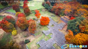 紅葉に包まれた 天空の城 岡城 -大分県-20161117 vol.6 Aerial in drone the Oka castle/Okajou 4K Photo